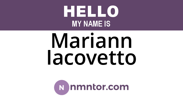 Mariann Iacovetto