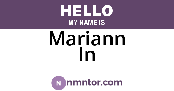 Mariann In