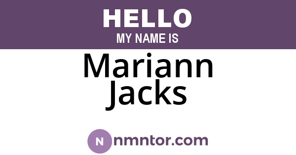 Mariann Jacks