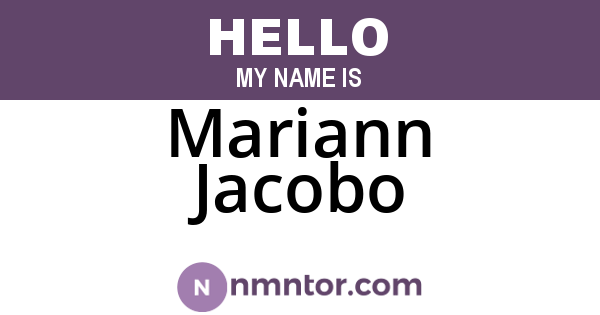 Mariann Jacobo