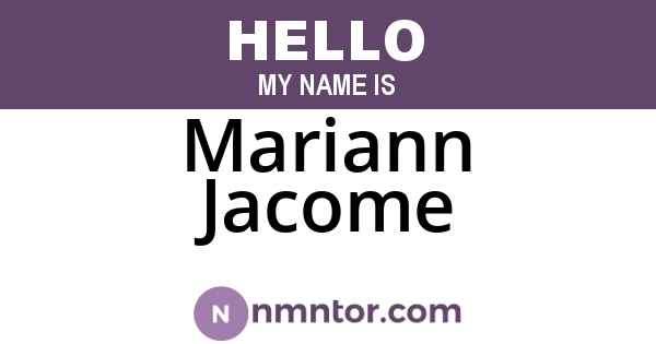 Mariann Jacome