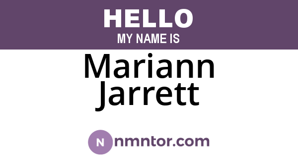 Mariann Jarrett