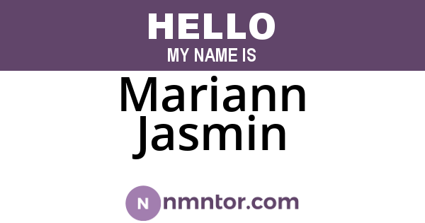 Mariann Jasmin