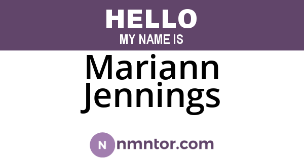 Mariann Jennings