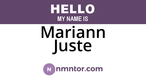 Mariann Juste