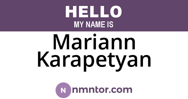 Mariann Karapetyan