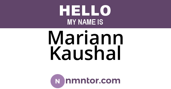 Mariann Kaushal