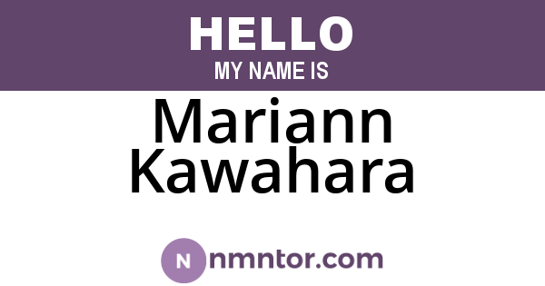 Mariann Kawahara