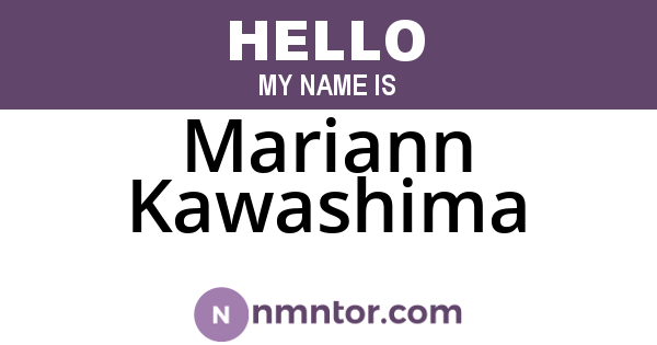 Mariann Kawashima