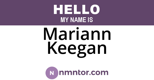 Mariann Keegan