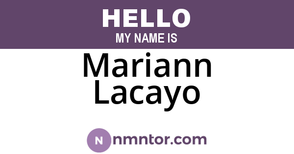 Mariann Lacayo