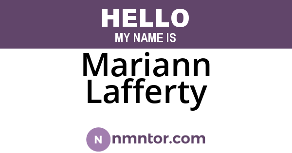 Mariann Lafferty
