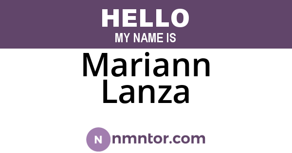 Mariann Lanza