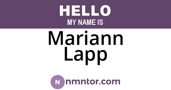 Mariann Lapp