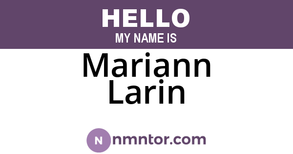 Mariann Larin