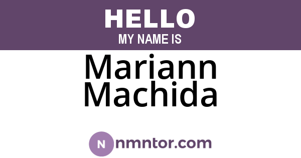 Mariann Machida