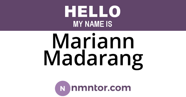 Mariann Madarang