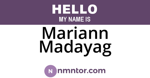 Mariann Madayag