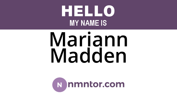 Mariann Madden
