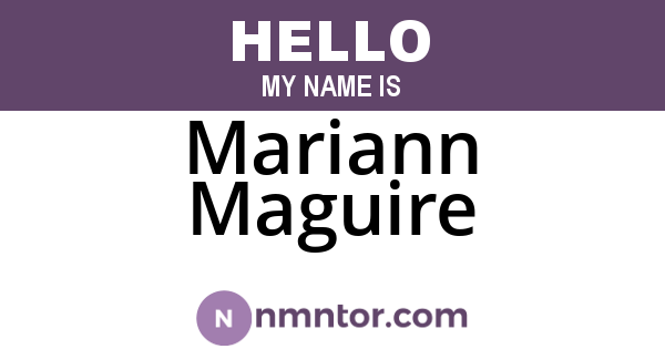 Mariann Maguire