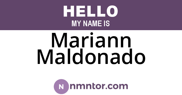 Mariann Maldonado