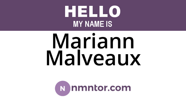 Mariann Malveaux
