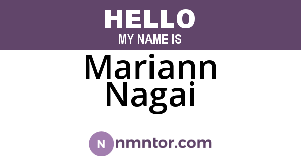 Mariann Nagai