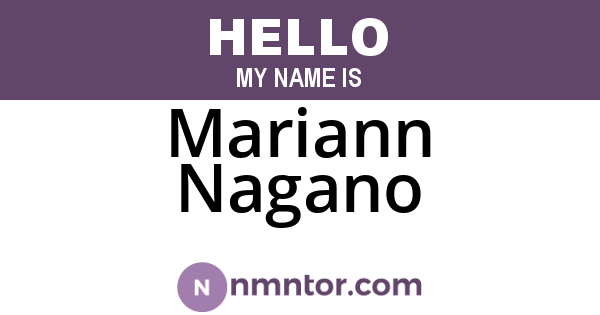 Mariann Nagano