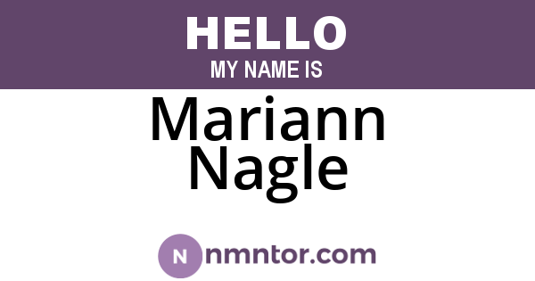 Mariann Nagle