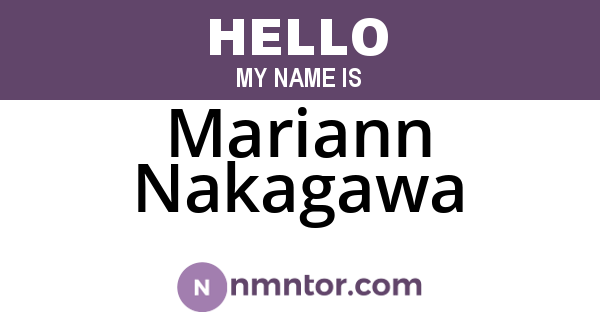 Mariann Nakagawa