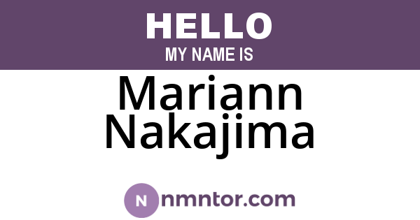 Mariann Nakajima