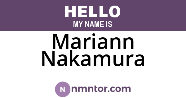 Mariann Nakamura