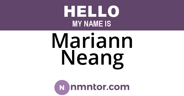 Mariann Neang