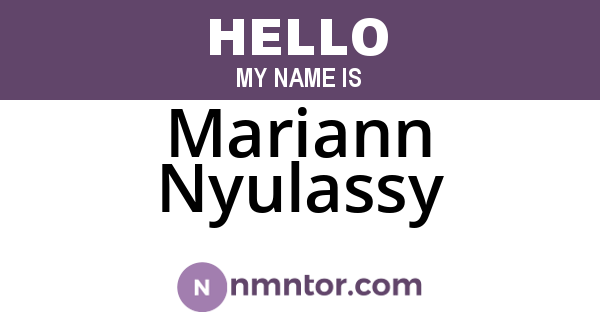Mariann Nyulassy