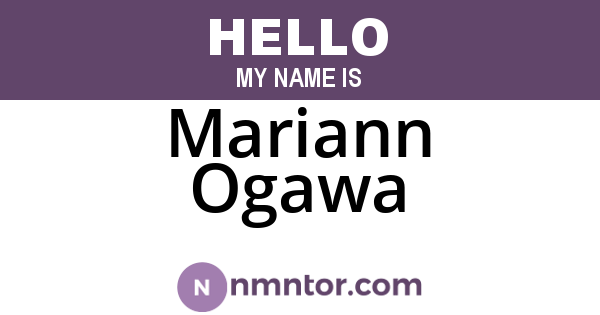 Mariann Ogawa