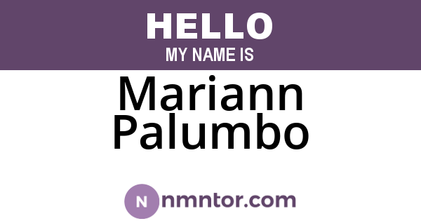 Mariann Palumbo