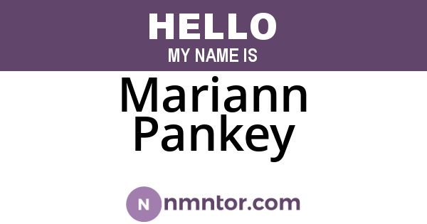 Mariann Pankey