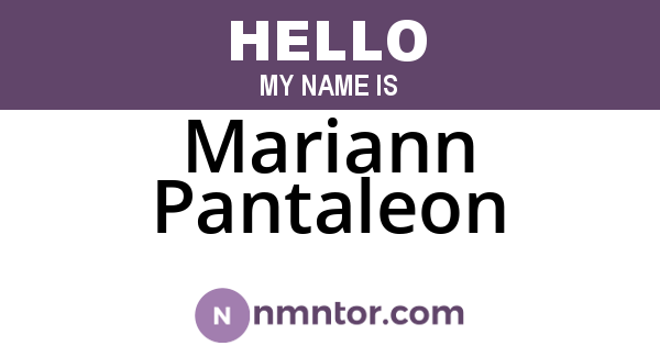 Mariann Pantaleon