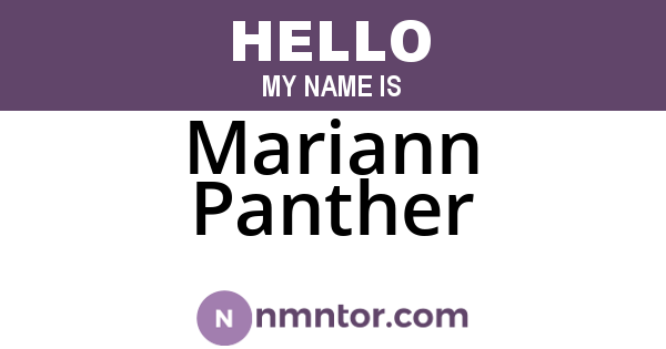 Mariann Panther