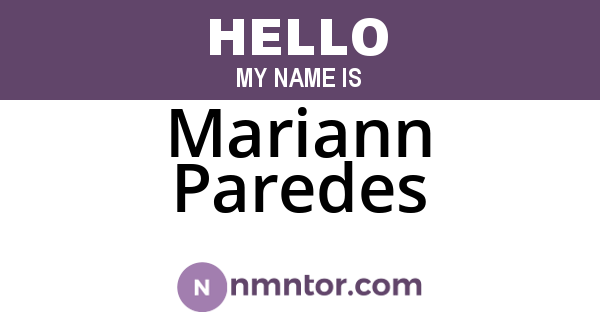 Mariann Paredes