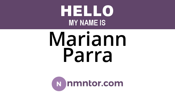 Mariann Parra