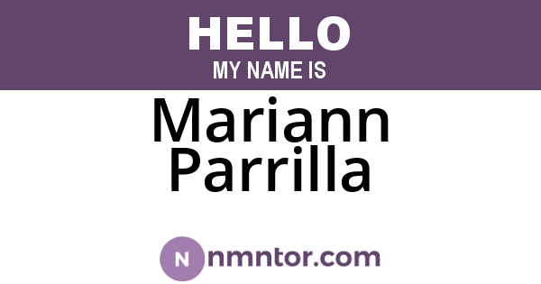 Mariann Parrilla