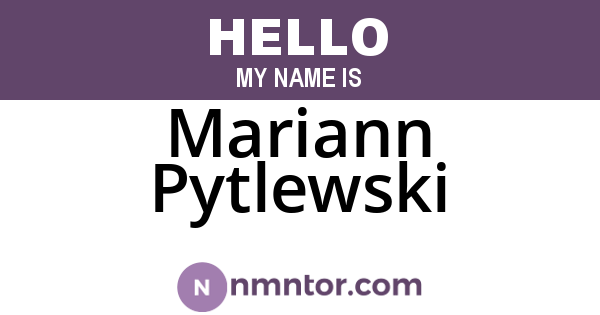Mariann Pytlewski