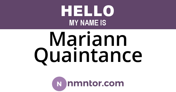 Mariann Quaintance