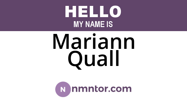 Mariann Quall