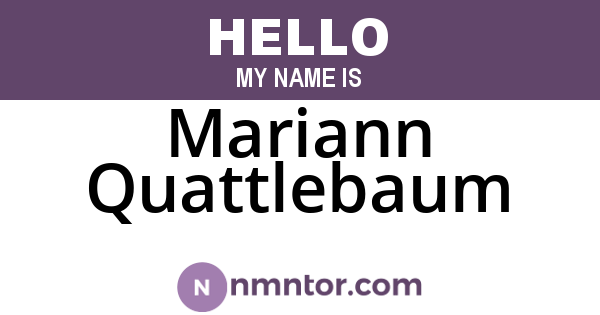Mariann Quattlebaum