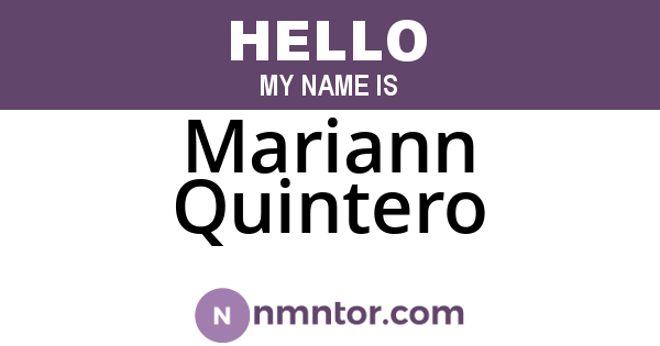 Mariann Quintero