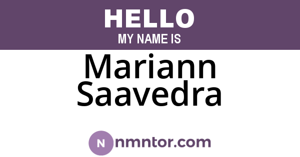 Mariann Saavedra