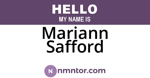 Mariann Safford