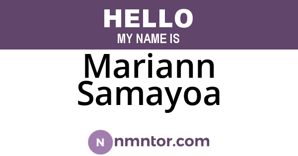 Mariann Samayoa